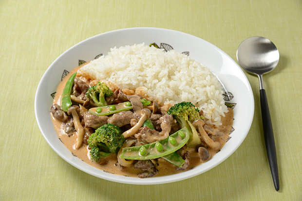 春野菜のビーフストロガノフ