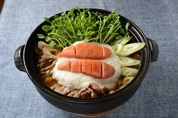 豚しゃぶの明太とろろ鍋