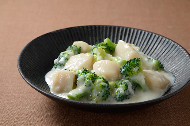 ブロッコリーとほたての中華クリーム煮