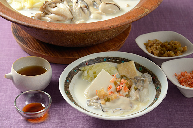 牡蠣のシェントウジャン鍋