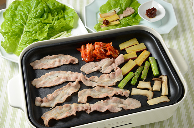 ホットプレートで簡単サムギョプサル