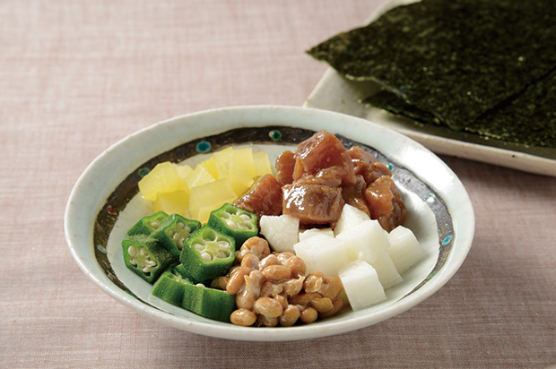 かつおと納豆のバクダン巻き