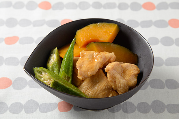 鶏肉と夏野菜の甘酢煮