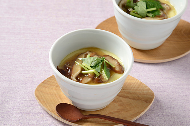 きのこのあんかけ茶碗蒸し